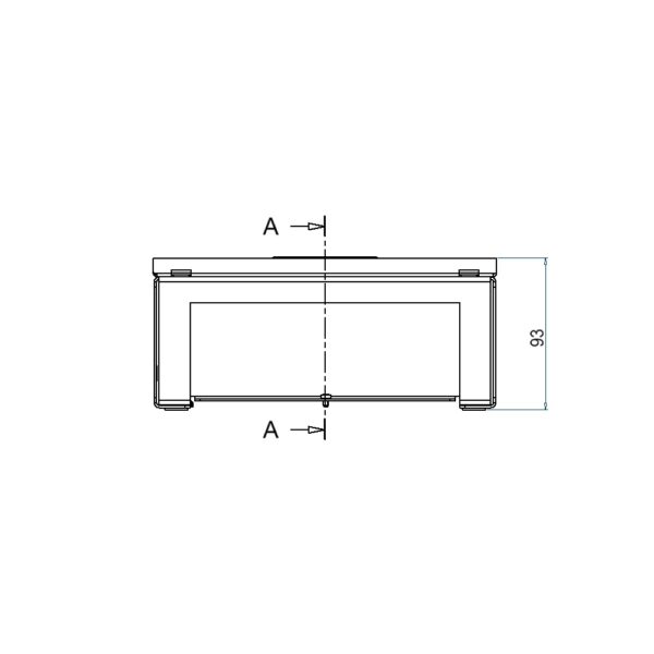 Produktbild UBD 212 052  -  Unterflur-Bodendose UBD 210 inkl. Deckel, flach (SVZ), ohne Kante, 5mm Vertiefung und 1 Bürstenauslass